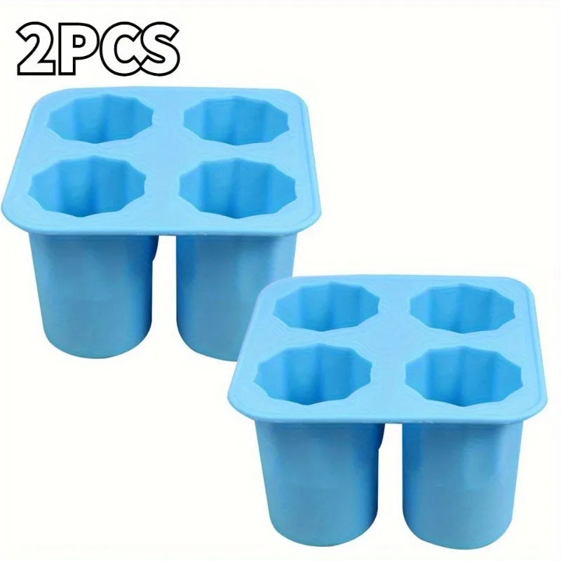 Wiederverwendbare 4-Loch Eiswürfelschalen für Whisky und Cocktails