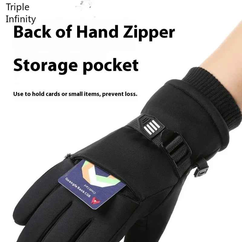 Robuste Herren Winterhandschuhe winddicht warm Touchscreen Funktion