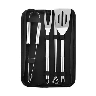 Robustes Edelstahl-Ofenset mit 9-12 Grillwerkzeugen - Tragetasche – Perfekt fürs Outdoor-Grillen
