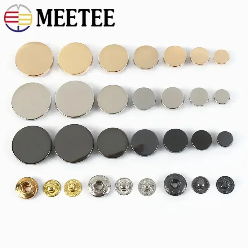 20 Sets Metall Druckknöpfe 10 12 15 17 20 25 mm Nähzubehör