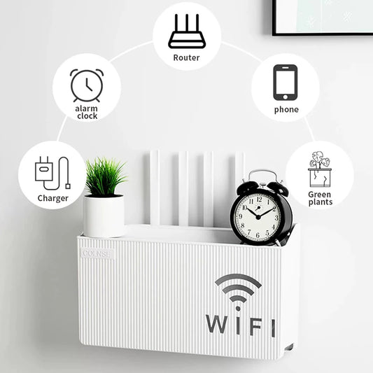 Robuste Router-Aufbewahrungsbox aus PP mit Wandmontage und Belüftung
