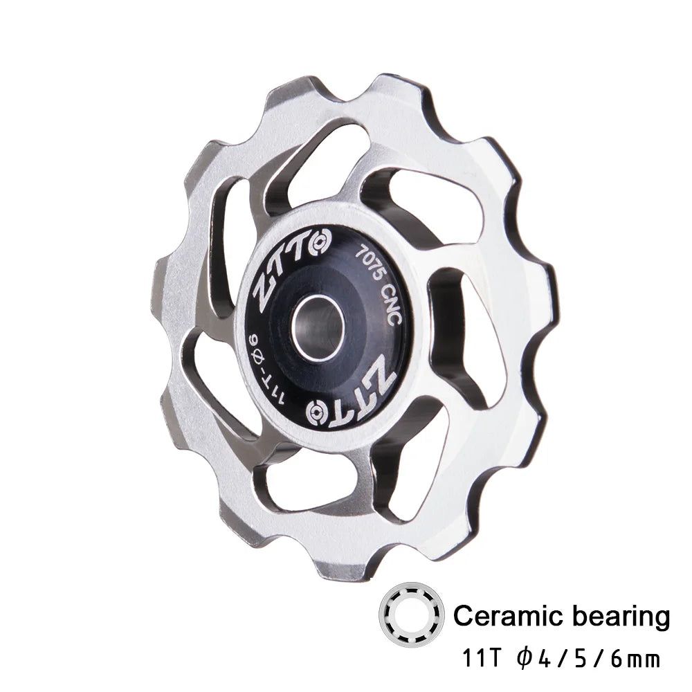 Leicht - langlebig: 11T MTB Schaltwerk Jockey Rad mit Keramiklager, 5 Farben