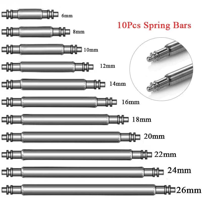 Edelstahl Uhrenarmband Federsteg Stift 6-24mm Universal Ersatz-Yabubest - Home & More