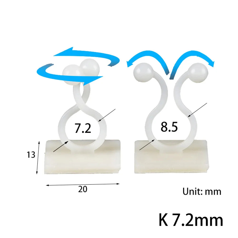 10er Set Kabel Organizer Clips für sauberen Desktop: Maus, Kopfhörer, USB