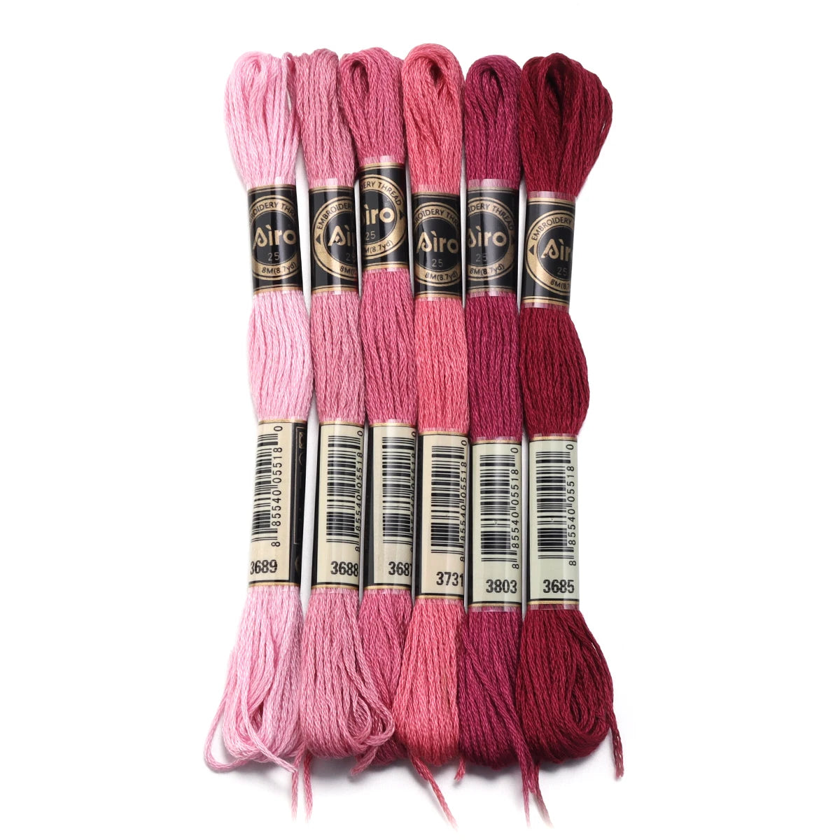 Umfangreiches Set Stickgarn für Handarbeiten mit bunten Farben