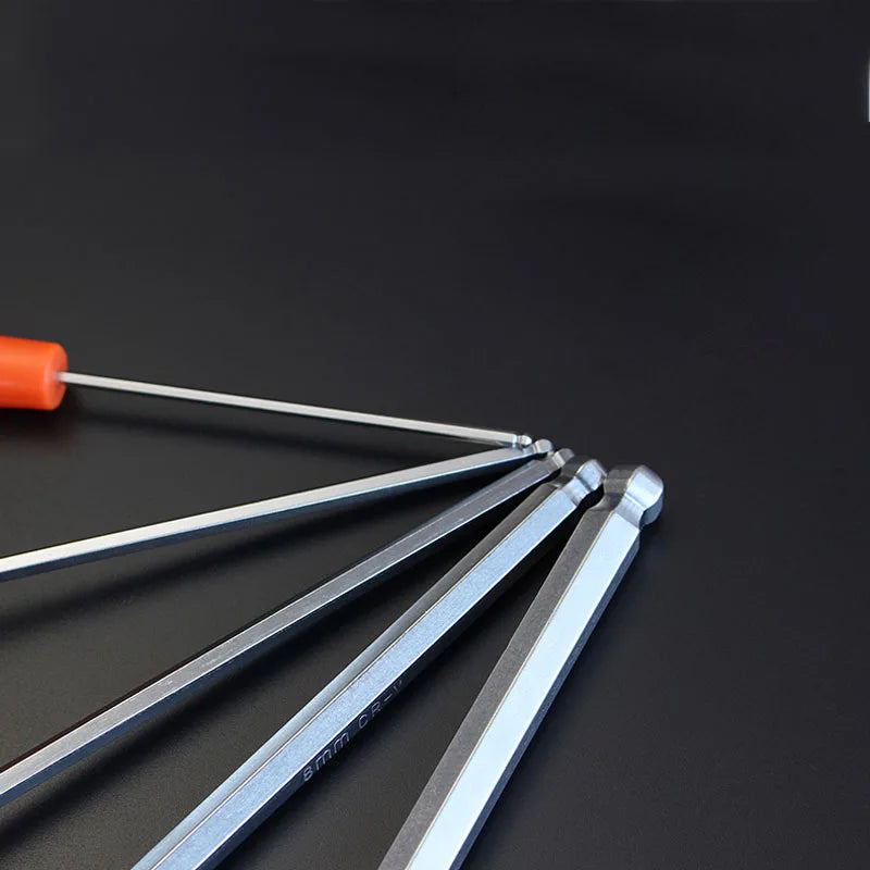 Kugelkopf-Inbusschlüssel-Set mit T-Griff Cr-V-Stahl Sechskantschlüssel