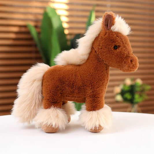 Simuliertes Pferd Plüsch Stofftier Kuscheltier in 3 Größen für Kinder