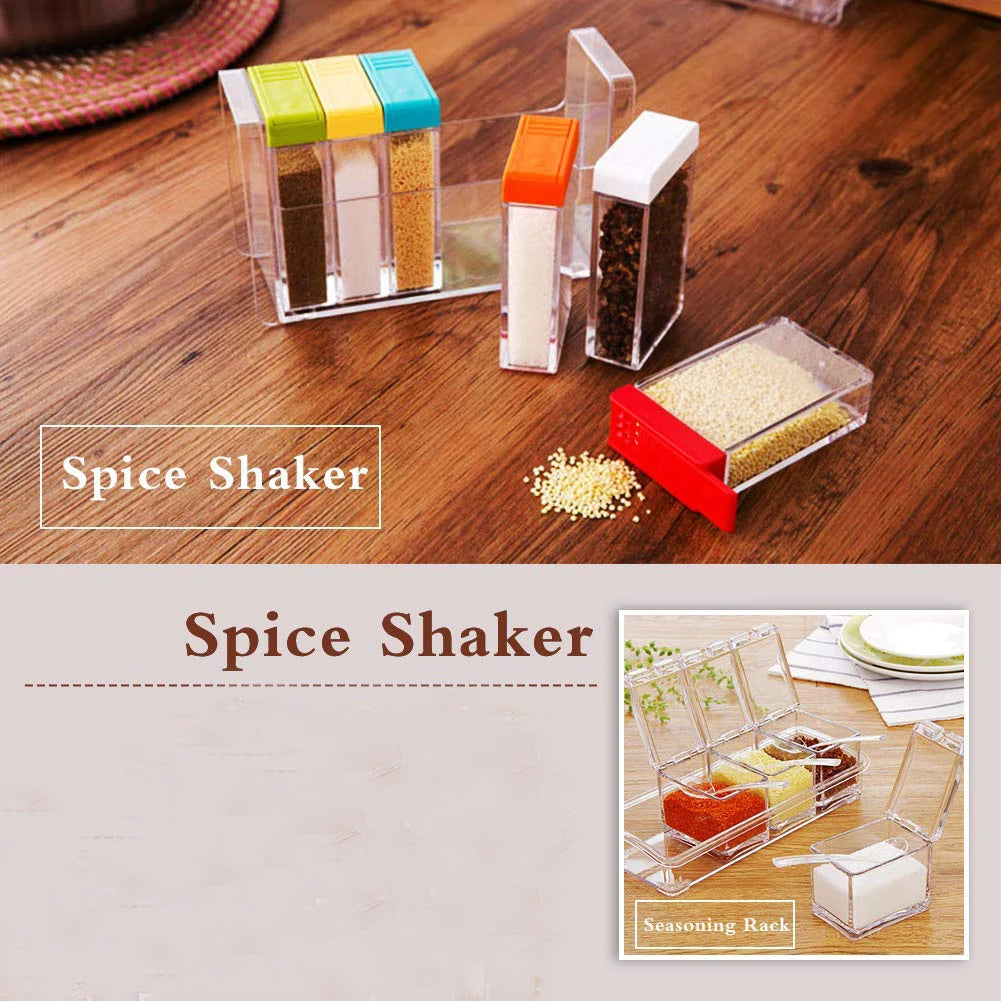 Küchen Gewürzglas Aufbewahrungsbox Transparent Salz Pulver Streuer