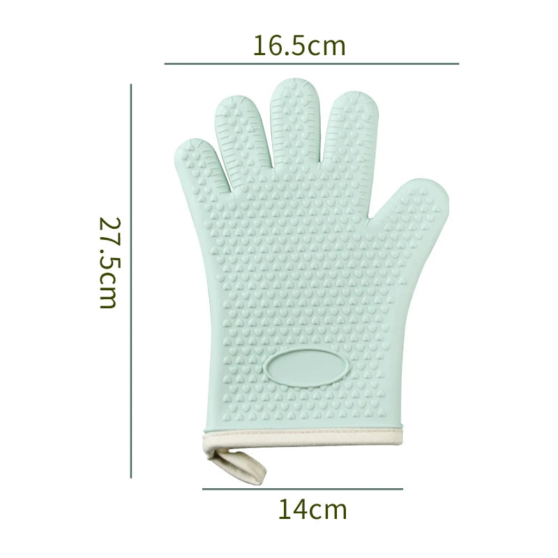 Hitzebeständige Silikonhandschuhe Mikrowellen Backhandschuhe rutschfest