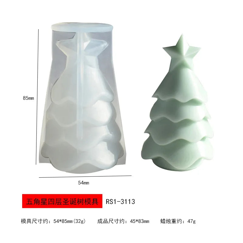 3D Weihnachtsbaum Silikonform für kreative DIY Kerzen und Dekorationen