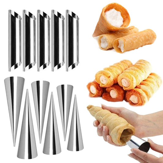 Edelstahl Backformen für knusprige Croissants und Desserts