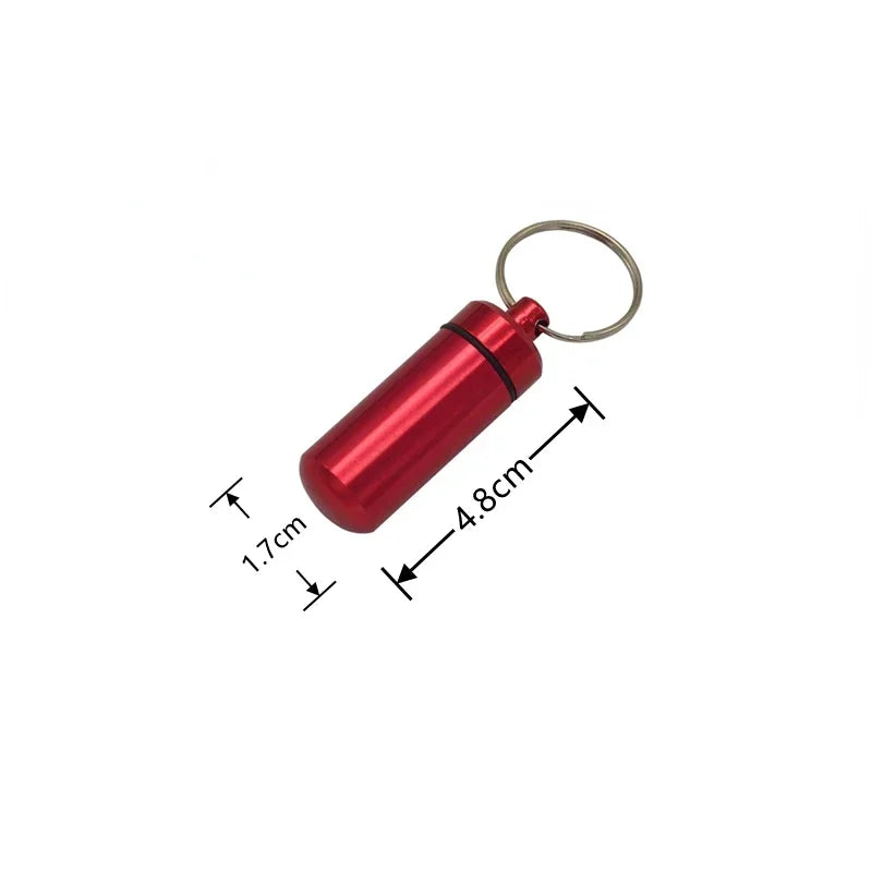 Wasserdichte Mini-Pillendose aus Aluminium kompakt und tragbar