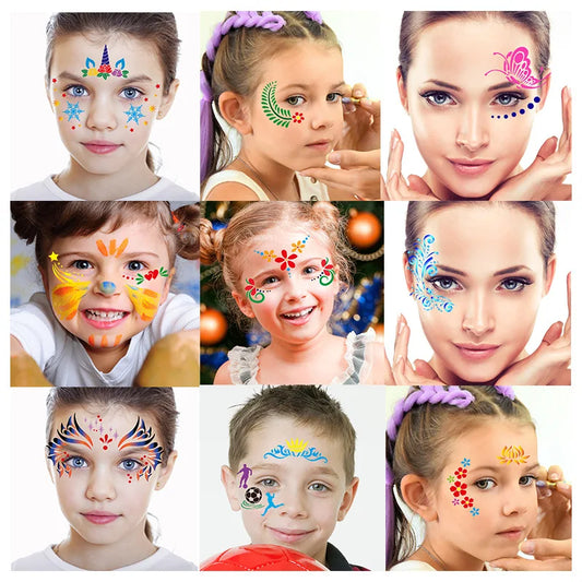 Wiederverwendbare Gesichtsbemalungsschablonen für kreative Body Art
