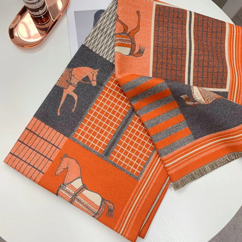 Luxuriöser Kaschmir-Gefühl Schal für Frauen im Herbst/Winter-Yabubest - Home & More