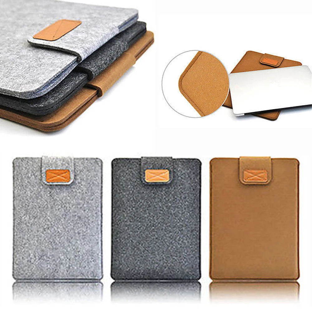 Wasserdichte Slim Laptoptasche aus Wollfilz für 11 bis 15 Zoll Geräte-Yabubestshop
