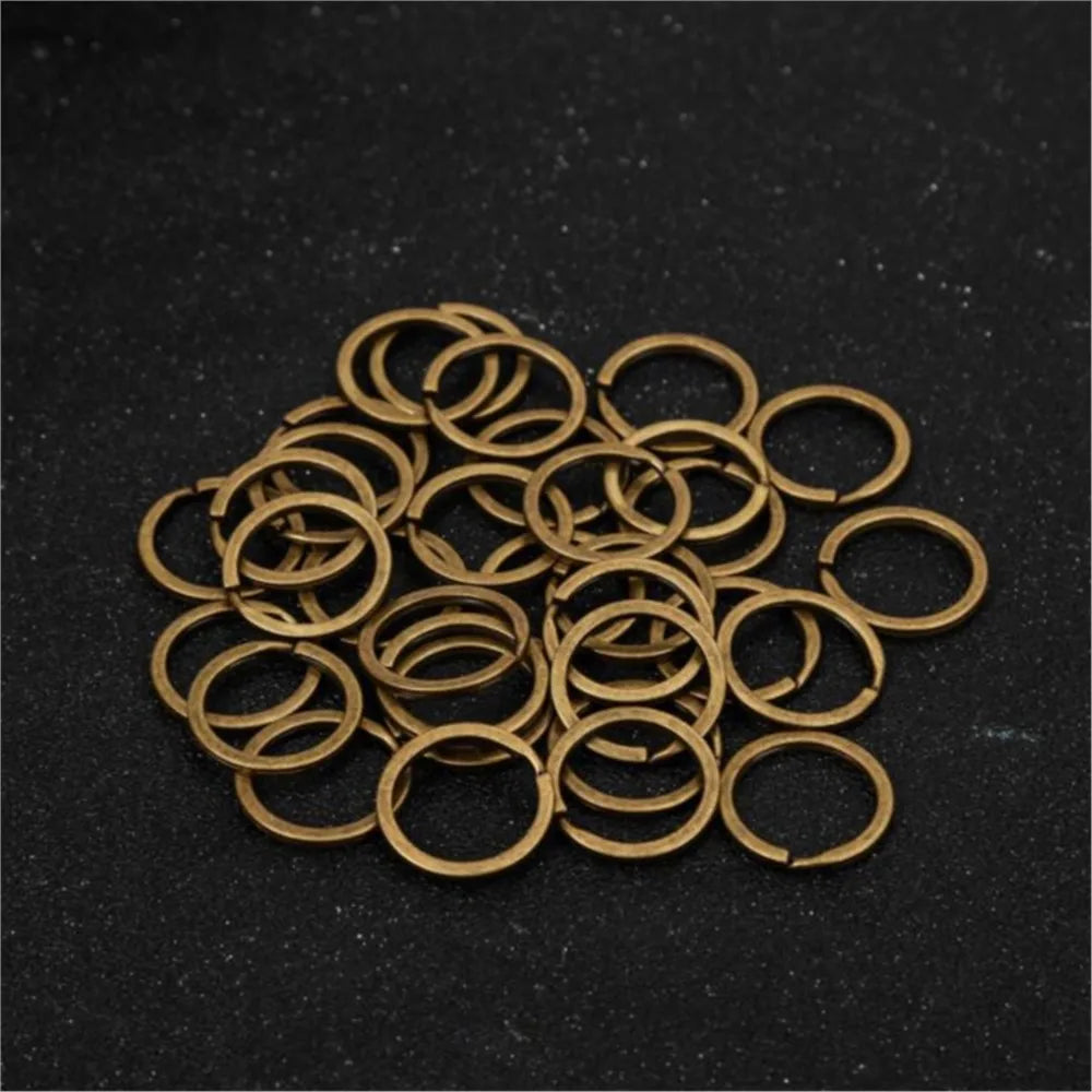 20er Set antike Bronze Schlüsselanhänger Metall rund 25/28/30 mm robust - stilvoll