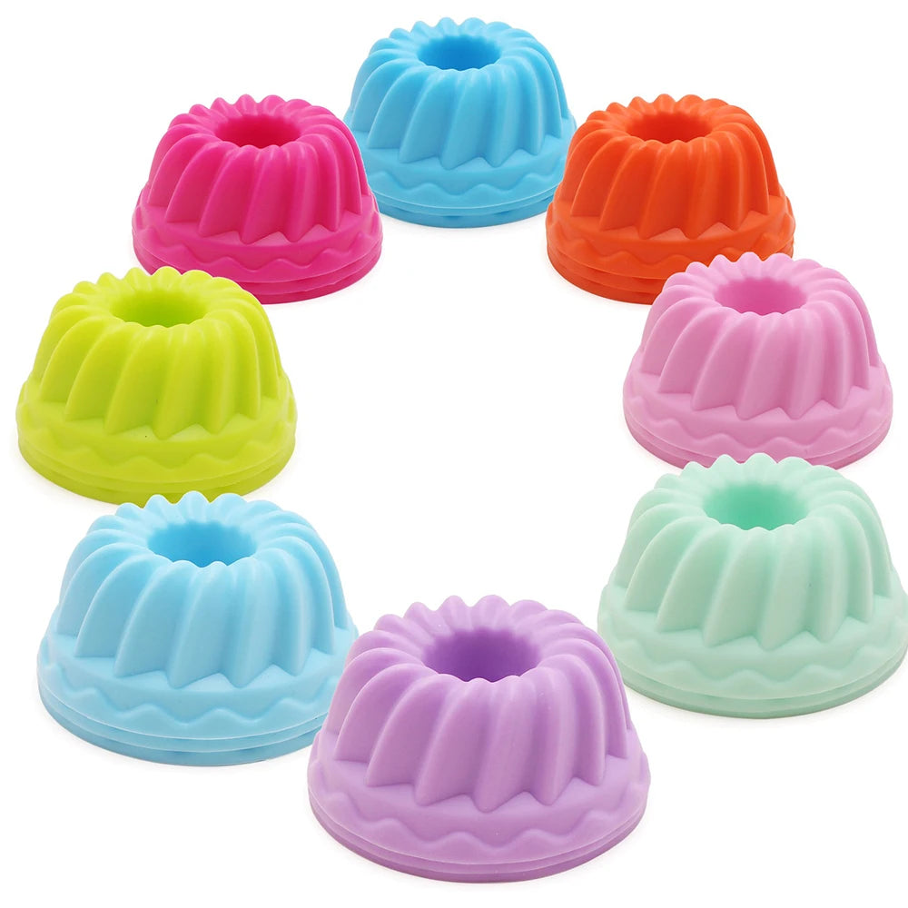 12-teiliges Silikon Muffin Backform Set BPA-frei Mehrfarbig-Yabubest - Home & More