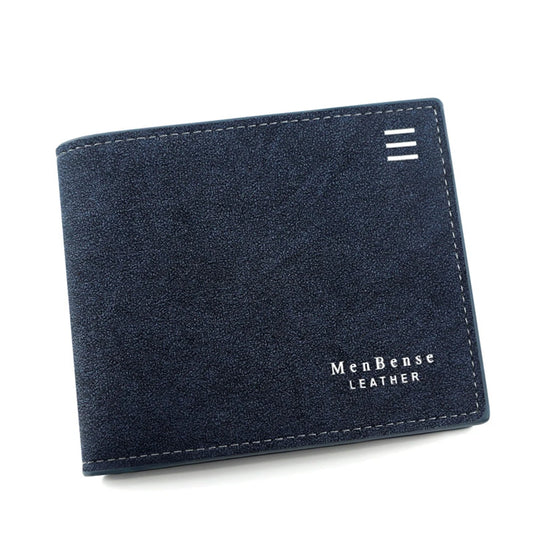Schlanke Herren Brieftasche, matt, mit Münzfach-Reißverschluss und Kartenhalter