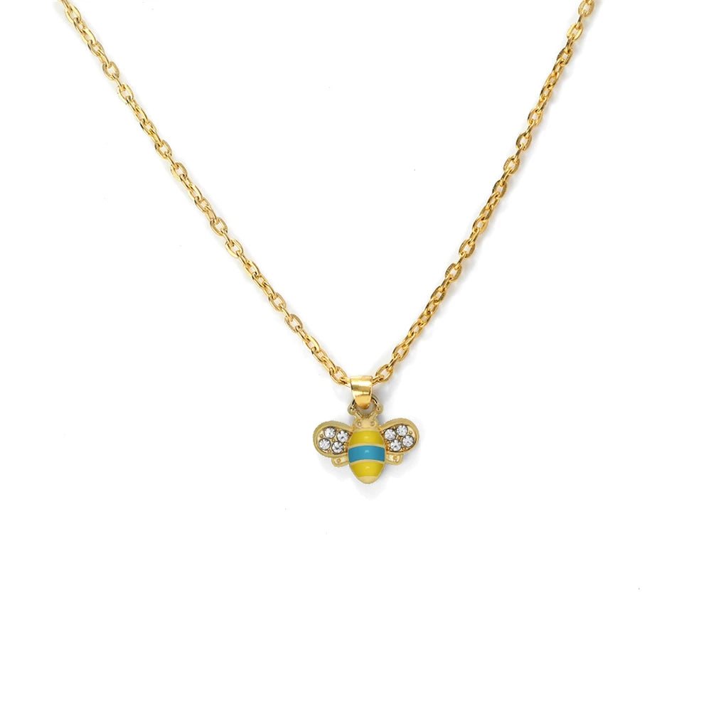 12er Set niedliche Insekten Anhänger Halsketten für Damen und Herren