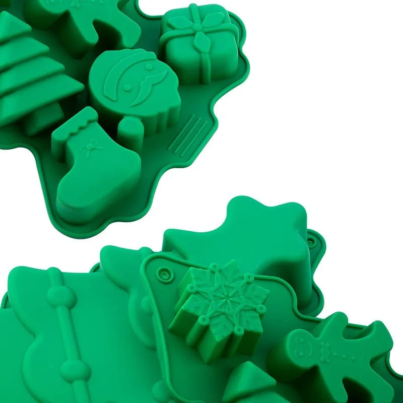 3D Weihnachtsbaum Silikonform für Schokolade Kuchen Süßigkeiten Kerzen