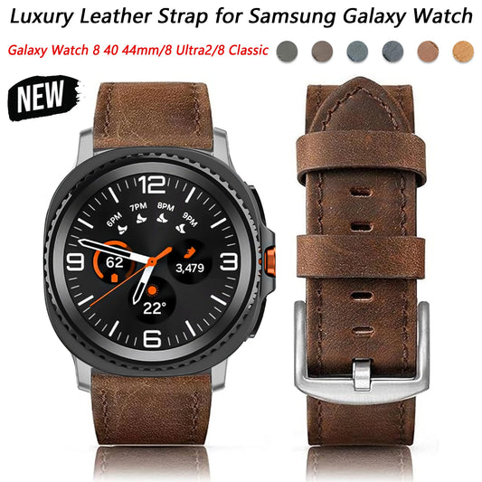 Lederarmband mit Schnellverschluss für Samsung Galaxy Watch 8 Modelle
