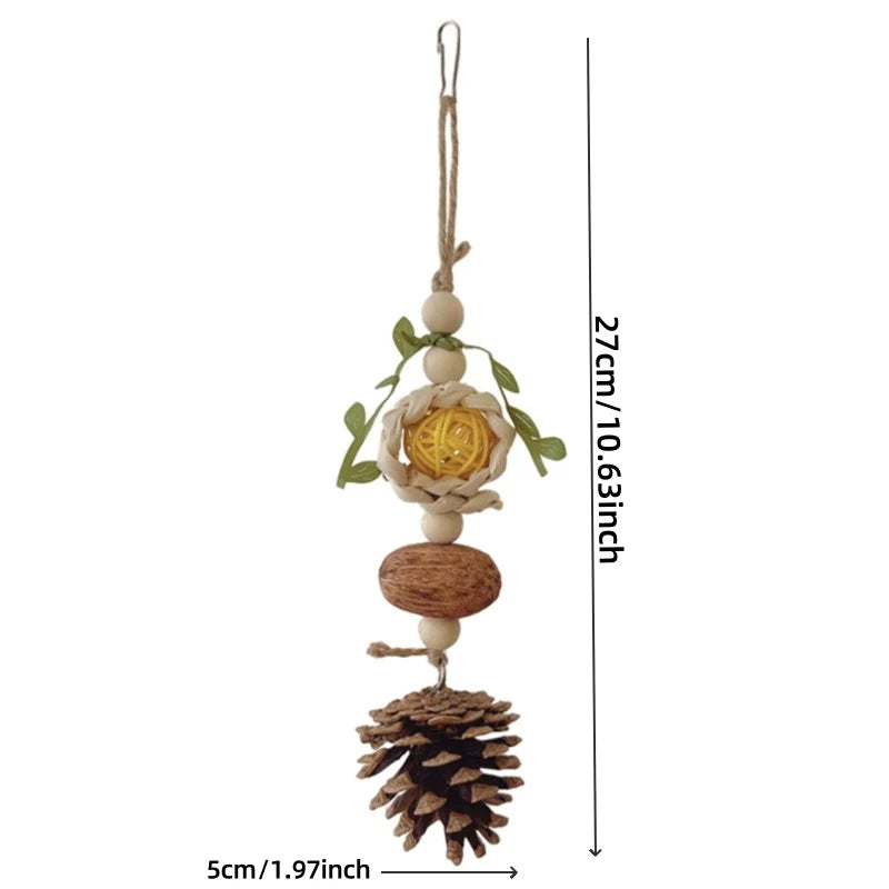 Buntes Vogel Kauspielzeug Holzperlen Acryl für Papagei Nymphensittich