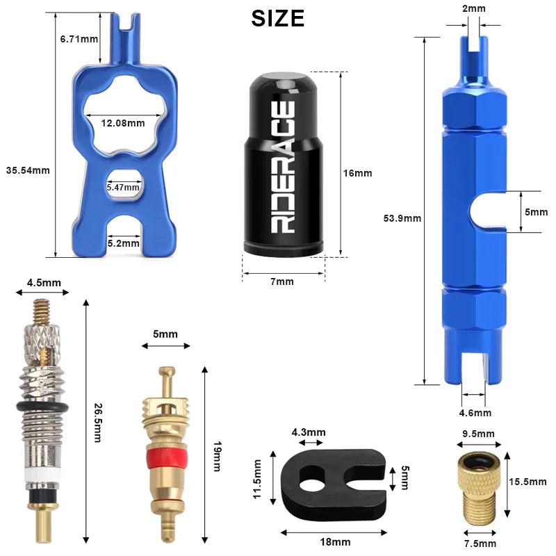Präzises Presta Tubeless Ventil Core Kit – langlebig, abnehmbar - dicht