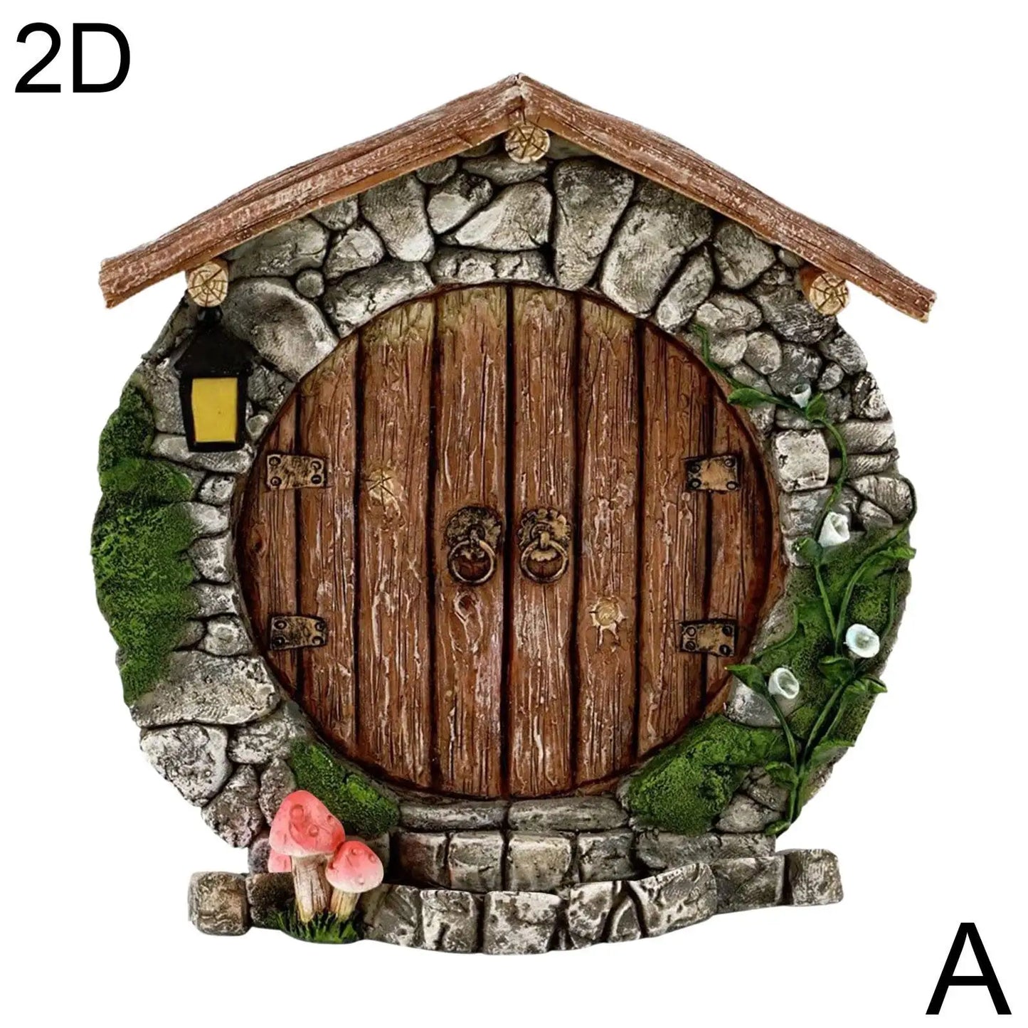 Kreatives 2D Fee Garten Miniaturen Set mit leuchtenden Ornamenten