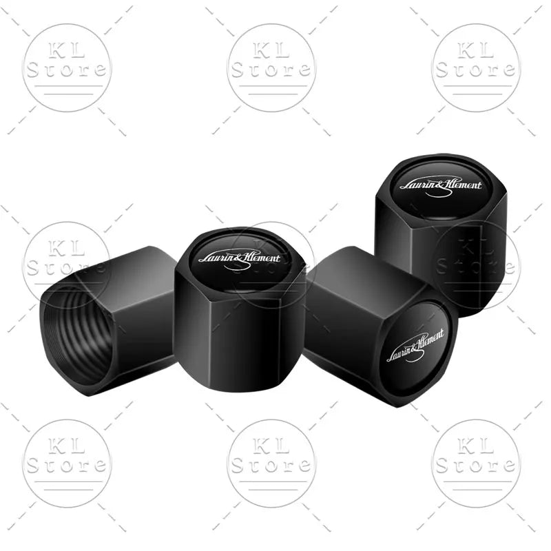 4er Set Rad Reifen Ventilkappen Air Stem Caps mit Staubschutz und Logo