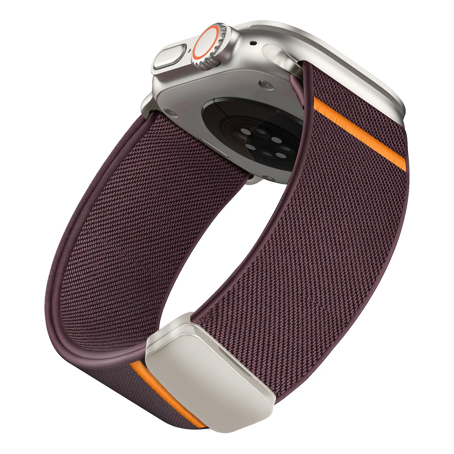Magnetisches Nylonarmband kompatibel mit Apple Watch Größen 38 bis 49 mm