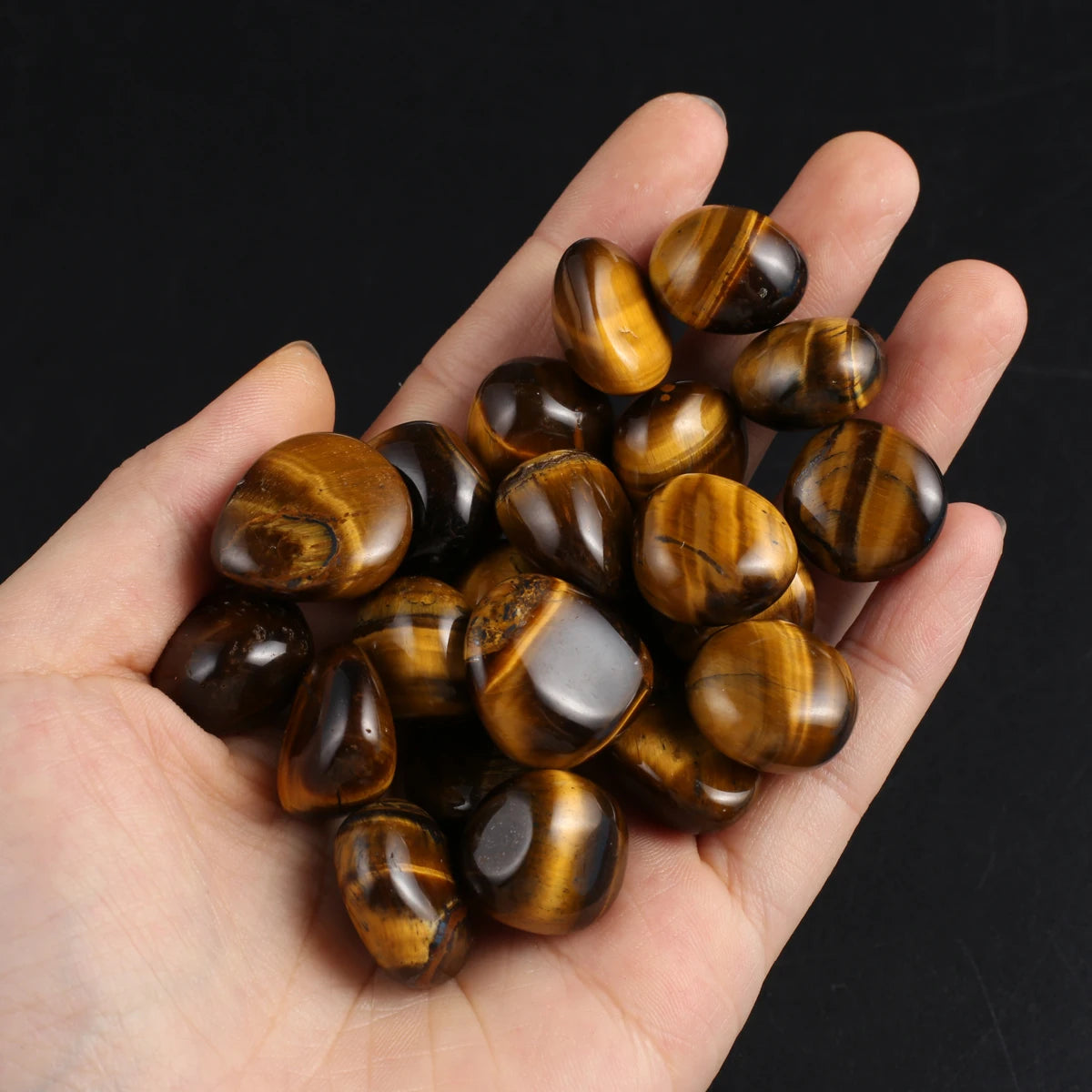 10er Set Polierte Natursteine für Heim und Aquarium