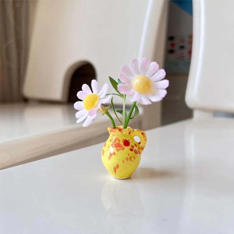 Niedlicher Kühlschrankmagnet Mini-Vase Dekoration für Mikrolandschaft & Blumen
