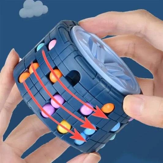 Stressabbau - Konzentration: 3D Gyro Zylinder Cube Puzzle für Jugendliche ab 14 Jahren
