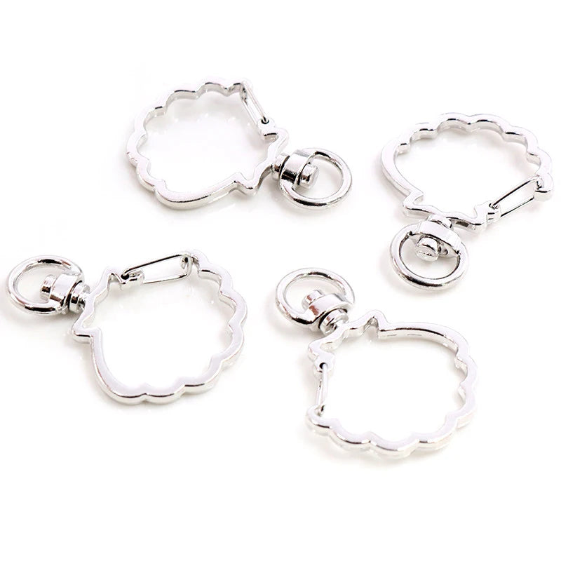 Herz Karabinerhaken Set für Schlüsselanhänger und DIY Projekte