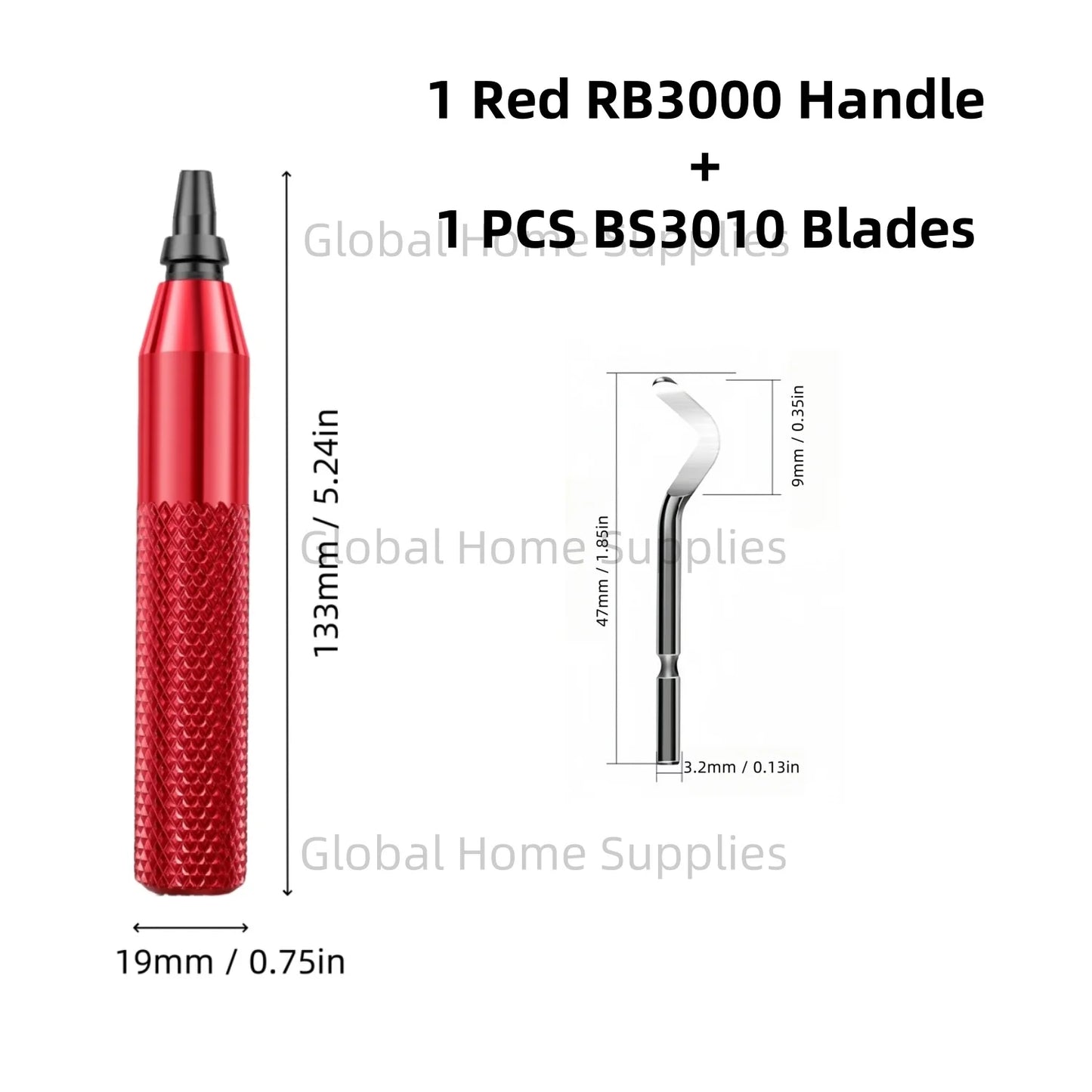 Entgratungswerkzeug RB3000 mit 1 oder 11 Schnellarbeitsstahl-Schwenkklingen