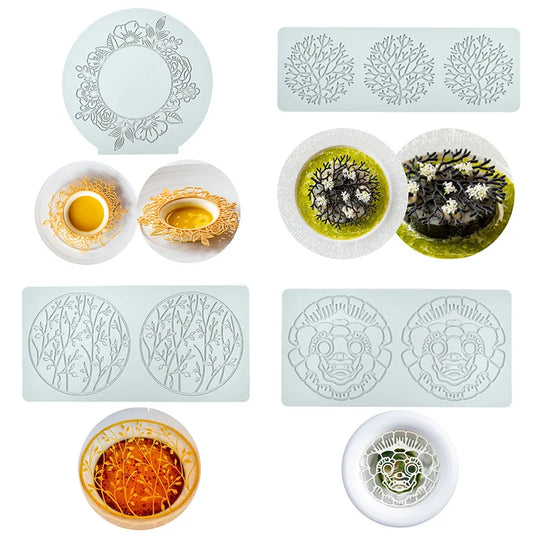 Silikon Backmatte runder Spitzenkranz für Kuchen Dekoration Form