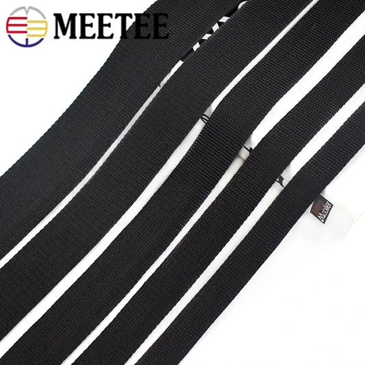 Schwarzes Nylon-Gurtband 20-100 mm für Taschen und Sicherheitsgurte