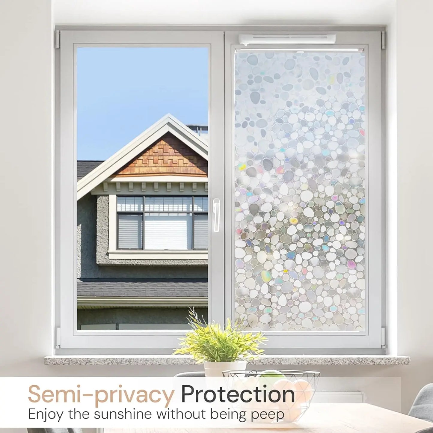 Dekorative UV Schutz Fensterfolie mit Buntglas Effekt