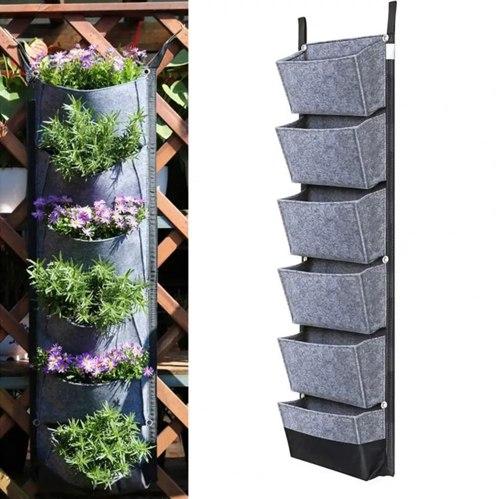Vertikale Pflanztasche Filz Wandbehang Blume Gemuese Garten