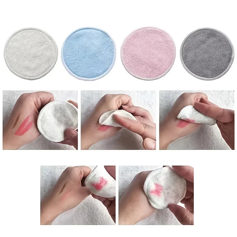 12er Set Wiederverwendbare Runde Baumwolle Make Up Entferner Pads
