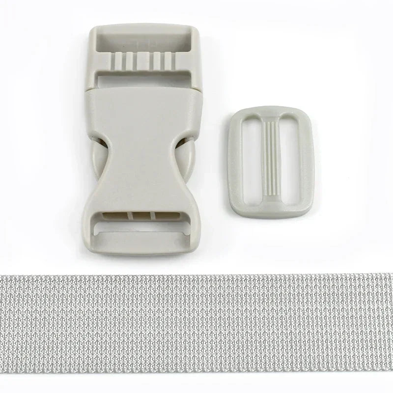Nylon Gurtband Set 20/25mm Kunststoff Seitenverschluss Tri-Glide Schnallen DIY