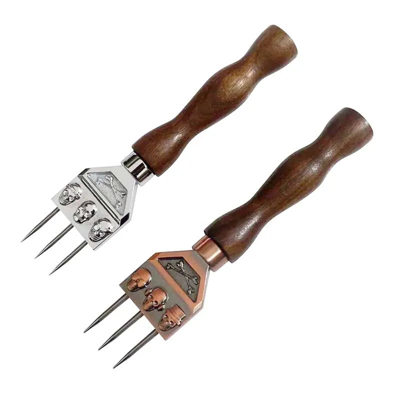 Drei-Zinken Schädel Eis Pick aus Edelstahl für Bar und Barkeeper