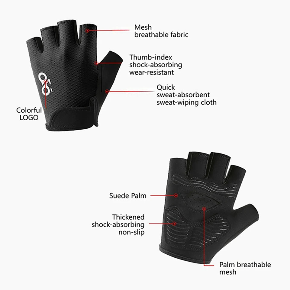 Fahrradhandschuhe halber Finger atmungsaktiv – MTB & Rennrad-Yabubest - Home & More