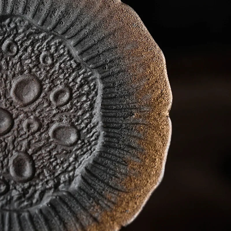Japanische Steinzeug Tasse mit Keramik Untersetzer und Isolierung