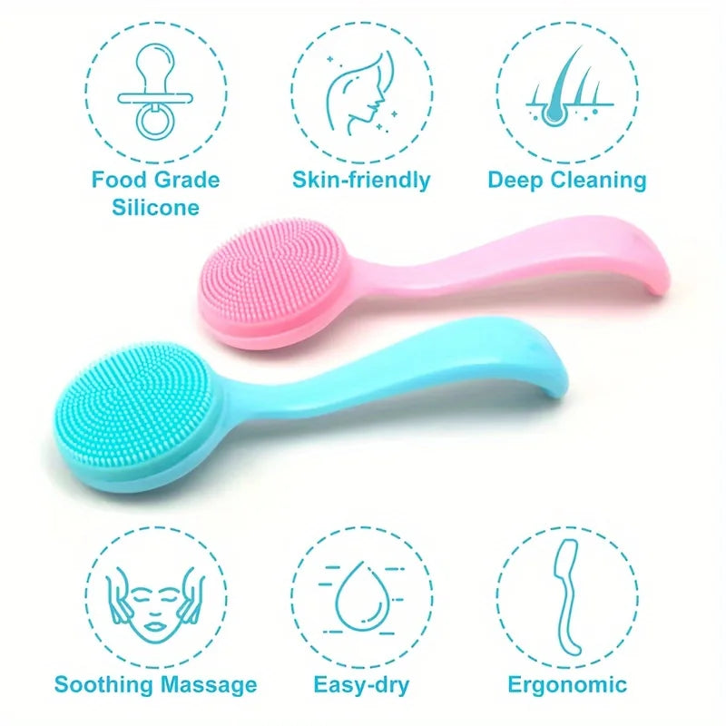 6-teiliges Silikon Gesichtsreinigungsbürsten Set zur Tiefenreinigung und Peeling