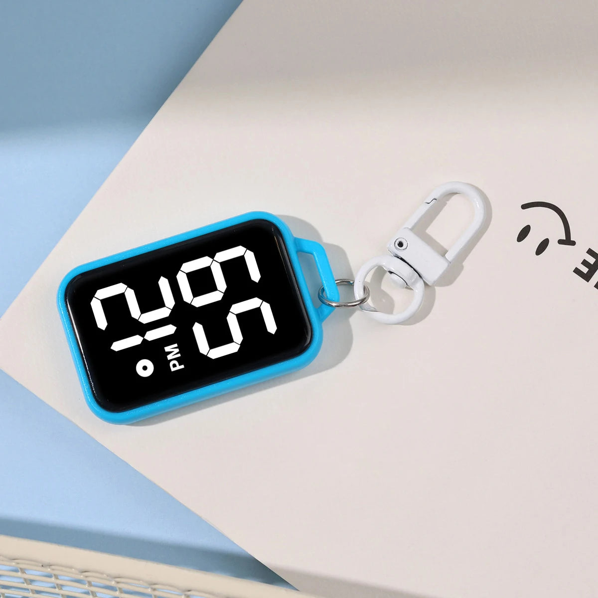 LED Schlüsselbund Taschenuhr Digital Display Rechteckig Unisex-Yabubest - Home & More