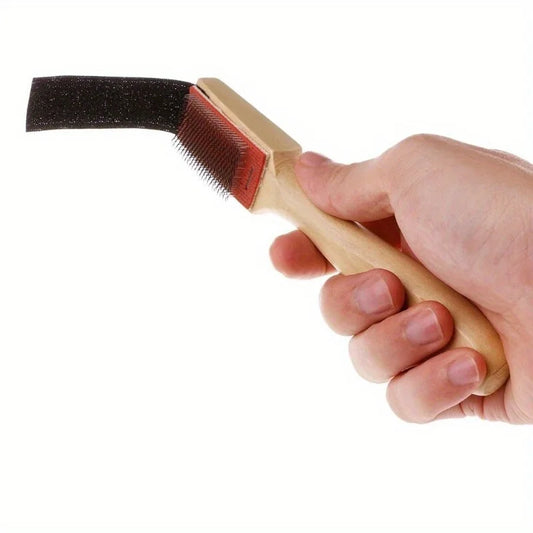 Effektive Holzschuhbuerste mit langem Griff zur schoenensauberen Reinigung