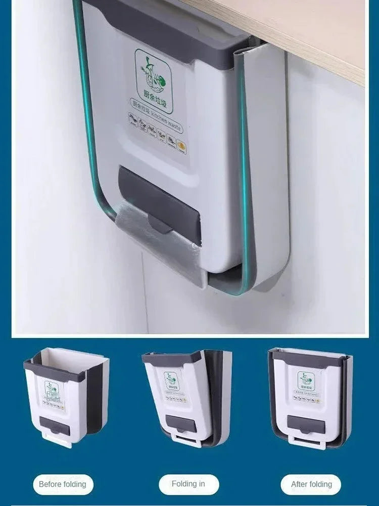 Faltbarer hängender Mülleimer für Küche und Wohnmobil mit großem Volumen