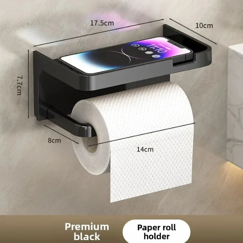 Einfach installierbarer Toilettenpapierhalter Wandmontage ohne Stanzen