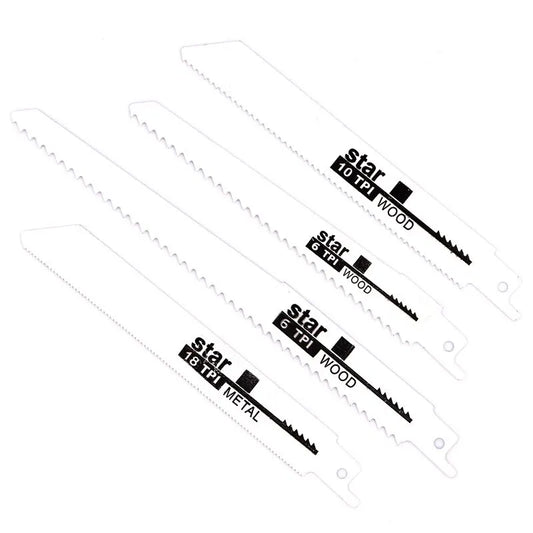 4-teilige Säbelsägeblätter Set: Holz & Metall, grob/fein, für Profis & Heimwerker